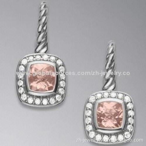 Cubic Zirconia Drop Earrings, Available in Various Colors